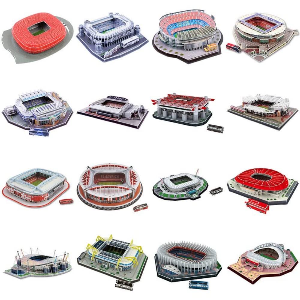 Classic Football Stadium Puzzle,3D Puzzle Soccer Club Venues,3D Paper Model Building Puzzle Kit, Soccer Stadium Souvenir Gift,Ha