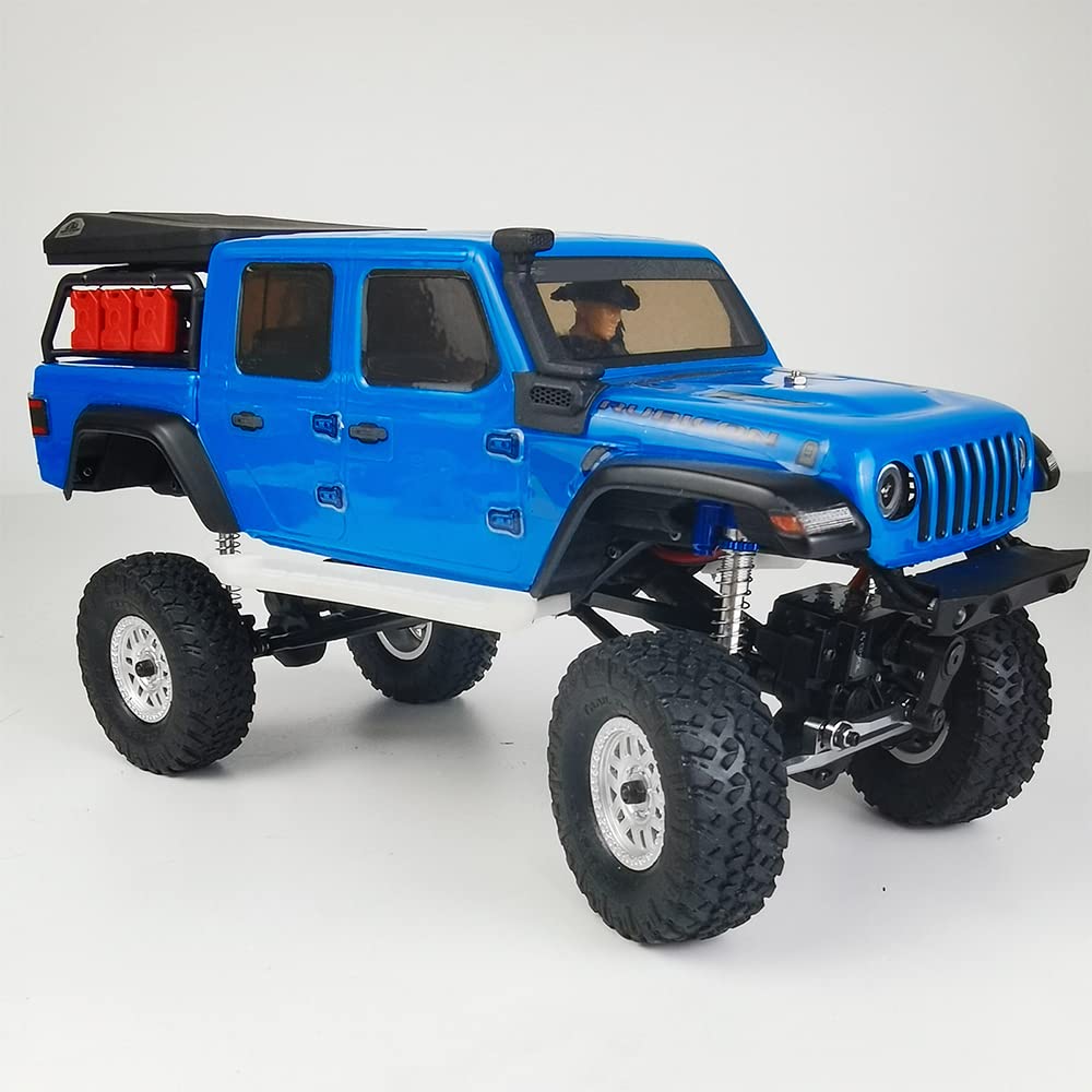 RCLions RC Shocks 43mm Adjustable Absorber Damper for 1:24th Axial SCX24 AXI90081 Deadbolt RC Crawler Car Upgrades (Red)