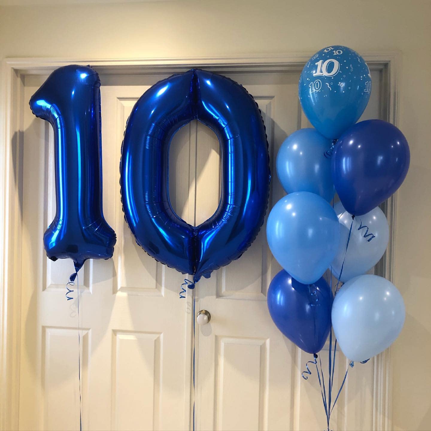 40 Inch Navy Blue 10 Number Balloons Giant 10 Balloons Navy Blue Birthday 10 Balloons 10Th Birthday Anniversary Events Party Dec