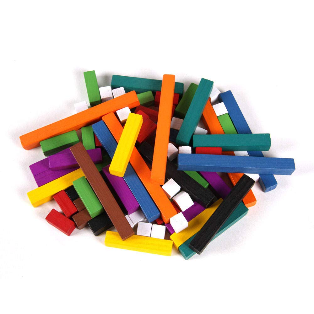 Hand2Mind Plastic Cuisenaire Rods Individual Set, Math Manipulatives, Montessori Math Rods, Math Counters, Math Blocks, Counting