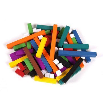 Hand2Mind Plastic Cuisenaire Rods Individual Set, Math Manipulatives, Montessori Math Rods, Math Counters, Math Blocks, Counting
