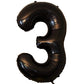 Tellpet Black Number 3 Balloon, 40 Inch