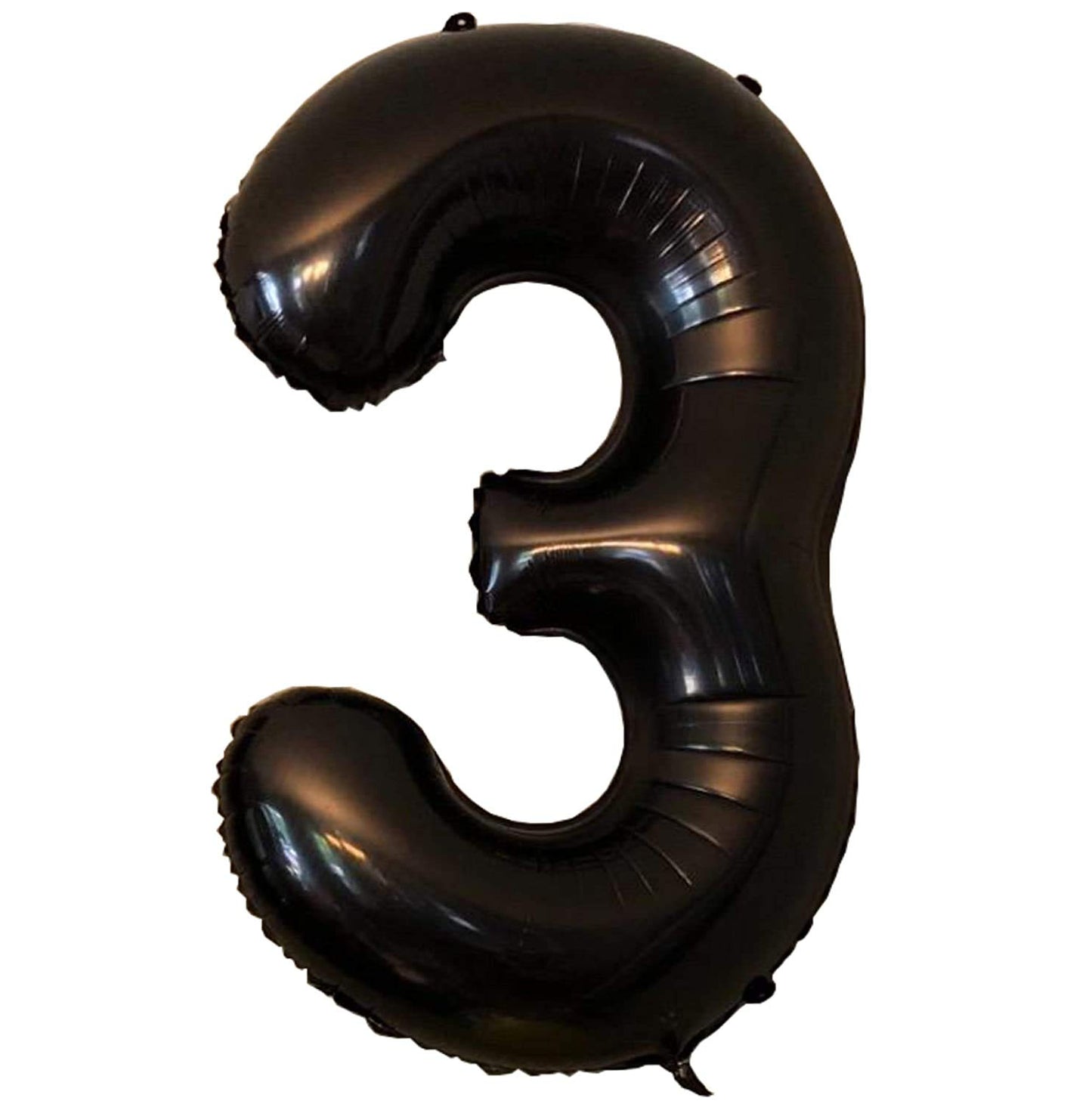 Tellpet Black Number 3 Balloon, 40 Inch