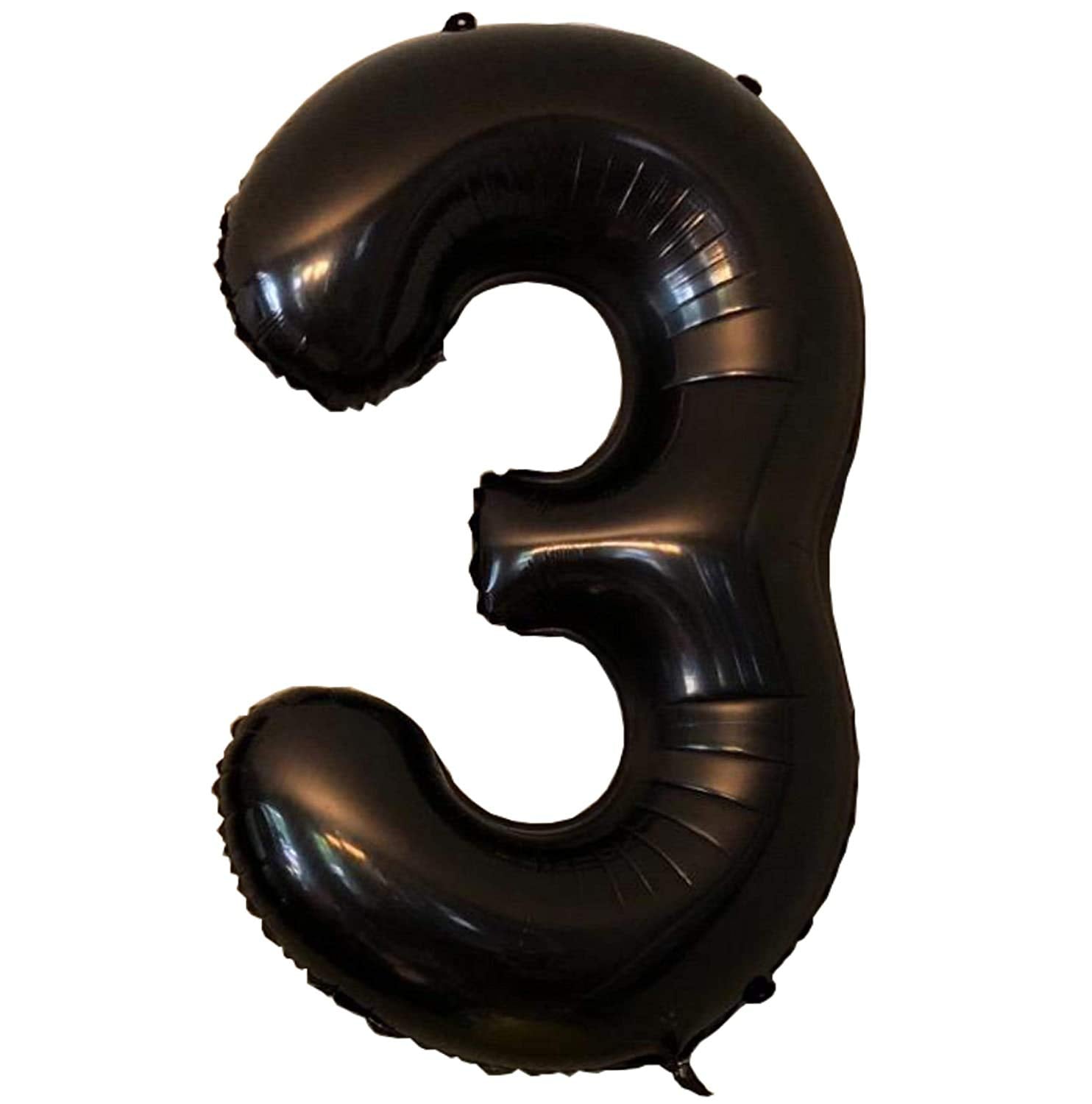 Tellpet Black Number 3 Balloon, 40 Inch