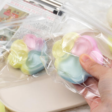 Hunfuthr 2Pcs Taba Squishy Cat Paw Squeeze Toys, Cute Cat Paw Squishy Toys for Stress Relief, Soft Jelly Kitty Squeeze Fidget To