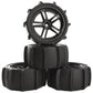 GDOOL 1:10 1:12 Paddles Buggy Tires Hex 12mm Wheels for Snow Sand 1:10 1:12 9125 9155 9156 124009 X-07 F-10 YC400 2995RC Car(4 P