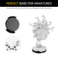 100Pcs 25Mm 28.5Mm 32Mm 40Mm Mix Black Round Miniature Bases, Model Base For Gaming Miniatures Or Wargames Table Top Games