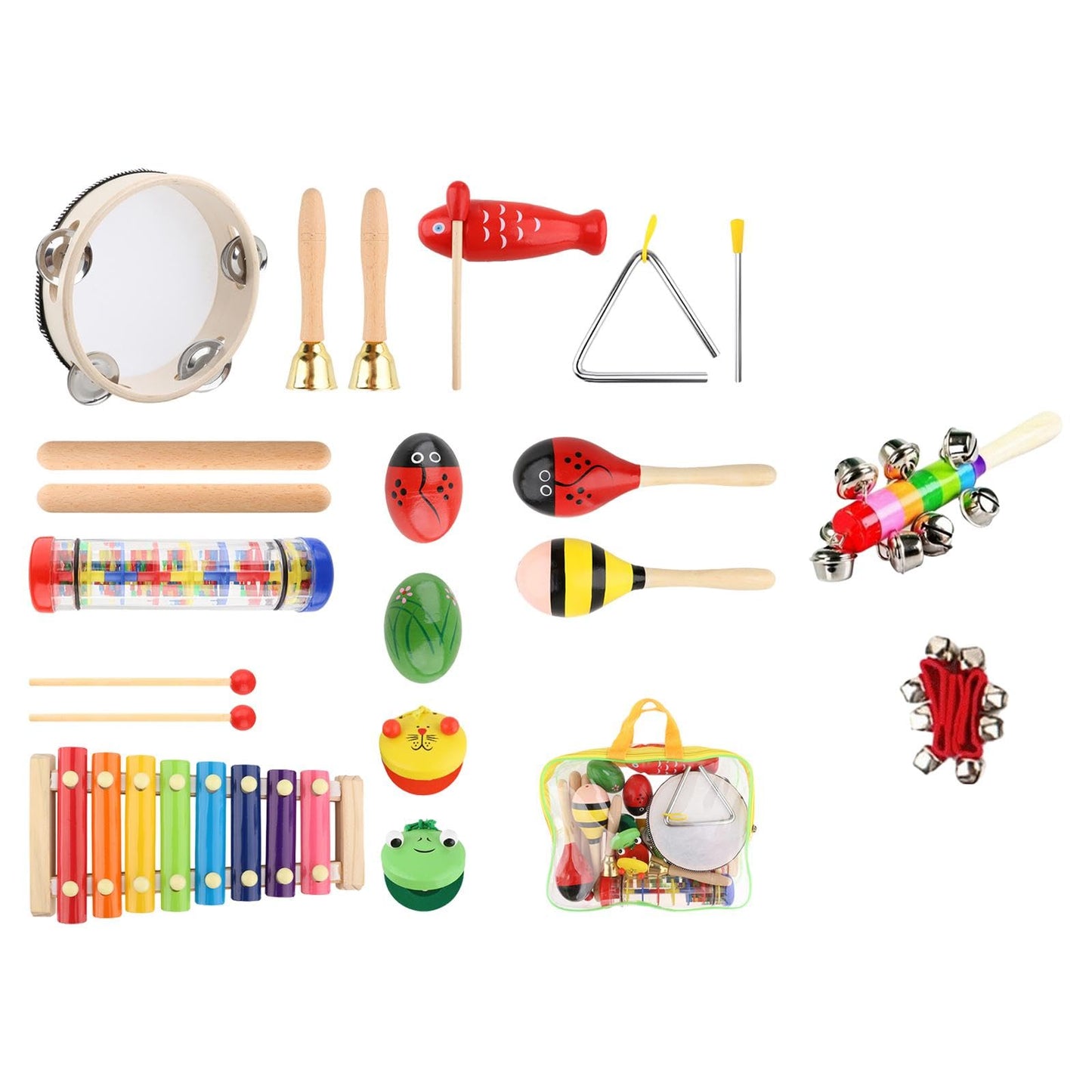 Atorse 12X Montessori Percussion Instrument Educational Toys For Babies Age 3 To 10