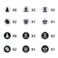 Andux Chess Backgammon Pieces Plastic Only Pawns Pieces XQZ-04 (Chess Pieces)