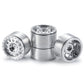 RC-Hub 4Pcs 1.0'' Micro Beadlock Wheels 1.0 Wheel Rims for 1/24 Axial SCX24 90081 AXI00001 AXI00002 RC Crawler Car Silver