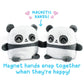 Teeturtle - Plushmates - Magnetic Reversible Plushies That Hold Hands When Happy - Panda - Huggable And Soft Sensory Fidget Toy