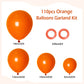 Fotiomrg 110Pcs Orange Balloon Garland Arch Kit, 18 12 10 5 Inch Orange Latex Balloons Different Sizes Pack For Birthday Graduat