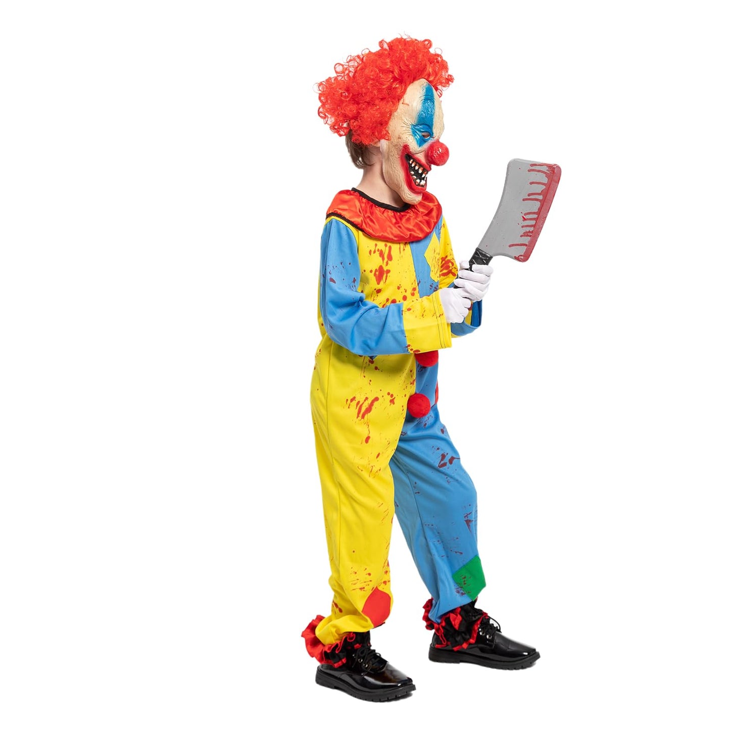Scary Clown Costume For Kids Killer Clown With Clown Accessories Mask Boys Halloween Costumes Role Play & Dress Up Carnival Unis