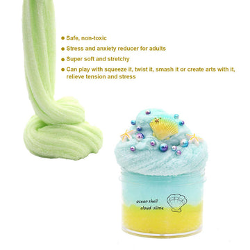 Xiutao Fluffy Cloud Slime For Kids Diy Adults Stress Relief Toy Super Soft Non-Sticky Educational Game Family Interaction Brain