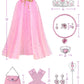 Sabbenia Princess Cape Girl'S Performance Role-Playing Girl'S Dress Up In Cloaks With Accessories(Pink)