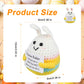 Nqeuepn Funny Positive Bunny Out Of Shell, Creative Doll Emotional Crochet Rabbit Cute Knitted Bunny Toy Holding Card Support Po