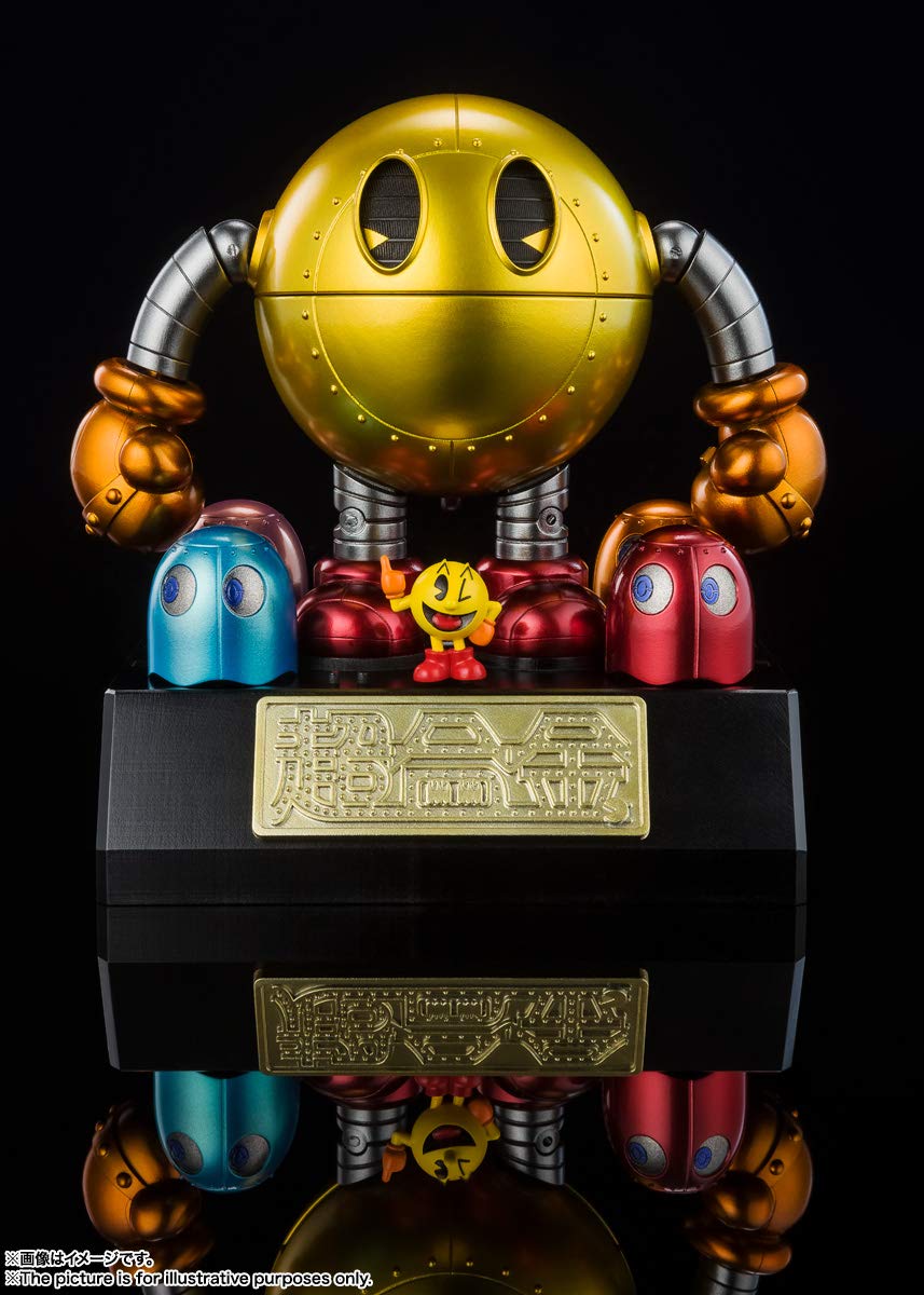 TAMASHII NATIONS Chogokin Die-Cast Metal Pac-Man Collectible Figure - Multicolor, Model 185180