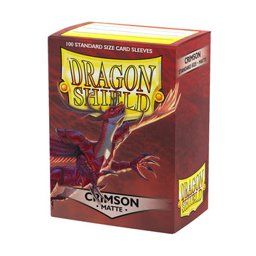 Dragon Shield | Standard Size Card Matte Sleeves | 100 CT - Smooth & Tough enhanced TCG Sleeves | Compatible with Pokemon  Flesh & Blood  One Piece & Magic The Gathering | Crimson - Matte