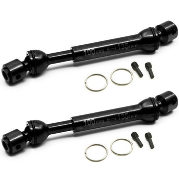 2 Pcs Steel 100MM-135MM Drive Shafts for 1/10 Axial Wraith/SCX10/Dingo/D90 RC Crawler Car (100MM-135MM)