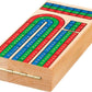 Toysmith 3-Track Cribbage Board - Handcrafted Travel Cribbage Board - Folding Cribbage Board For 2-3 Players - Classic 3-Track L