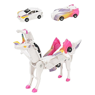 Soyuoi Ultimate Transforming Unicorn Car Toy - Collision To Magical Unicorns!2Pcs Transforming Car-Robot For Kids, Automatic Def