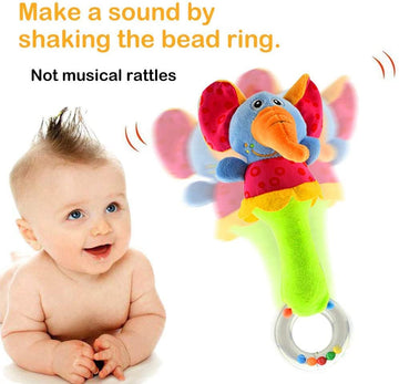 Chafin Baby Soft Rattles Shaker, Infant Developmental Hand Grip Baby Toys, Cute Stuffed Animal With Sound For 3 6 9 12 Months An