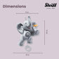 Steiff Ellie Elephant Musical Pull Toy 10 Inch Light Grey, Peaceful Lullaby, Plush Elefant, Cuddly Soft Plush, Machine Washable