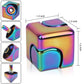Qlkunla Fidget Cube Spinner Anti-Anxiety Focusing Fidget Toys Edc Fidgets Spinner 4-In-1 Toy Metallic Focus Toy Cube Finger Top Desktop Adhd Stress Relieve Toys For Kids And Adults (Rainblow)