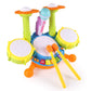 Kids Drum Set, Drum Set For Kids Electric Toys Toddler Musical Instruments Playset Flash Light Toy With Adjustable Microphone, T