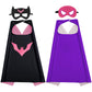 Karazzo Superhero Capes And Masks Kids Costumes Halloween Christmas Cosplay Dress Up For Boys Girls (Purple+Black)