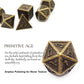 Haxtec DND Metal Dice Set 7PCS D&D Dice of D20 D12 D10 D8 D6 D4 for Dungeons and Dragons RPG Dice Games-Antique Bronze Dice