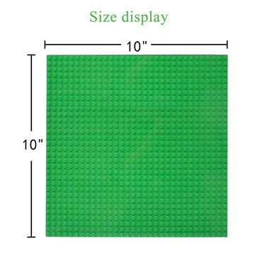Jnzong 6 Pack Classic Baseplates Building Base Plates For Building Bricks 100% Compatible With Major Brands-Baseplates 10'' X 10