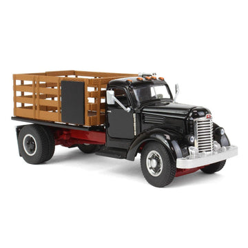 Spec Cast 1/50 Black International KB 8 Truck with Stake Bed 39512