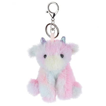Apricot Lamb Cute Toys Plush Black Dragon Dinosaur Stuffed Animal Soft Keychain For Kids Bag, Purse, Backpack, Handbag (Black Dragon，3.9 Inches)
