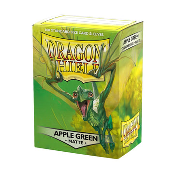 Dragon Shield | Standard Size Card Matte Sleeves | 100 CT - Smooth & Tough enhanced TCG Sleeves | Compatible with Pokemon  Flesh & Blood  One Piece & Magic The Gathering | Apple Green - Matte