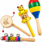 Marvelstore Wooden Non Toxic Colourful Rattle Toys For Newborn Baby, Musical Infant Toy, Gift Set Age 0+ (Set Of 4, Multicolor) 