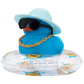 Wonuu Car Accessories Rubber Ducks Dashboard Decorations Rubber Duck Pink Accessories Dashboard Duck Car Decorations Car Ducks For Dashboard Car Duck Car Dashboard Decorations, Bg-Blue-Strawhatblue