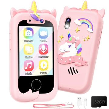 Kids Smart Phone Girls Toy: Christmas Birthday Gifts for Girls Age 3-10 - Working Real Play Cell Phone - Toddler Toy Learning Ph
