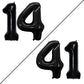Goer Number 14 Balloons For 14Th Birthday Sweet 14 Party Decorations,42 Inch Jumbo Foil Helium 41 Balloons For 41St Birthday Party Decoration (Black)