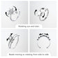 Atceme 4Pcs Fidget Rings For Women Adjustable Stress Relief Fidget Spinner Ring Stainless Steel Sun Moon Star Bead Rotatable Fid