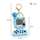 Retro Classic Game Console Pendant Keychain Playable Electronic Miniature Handheld Mini Games Machine With Keychain Ring Gift (X
