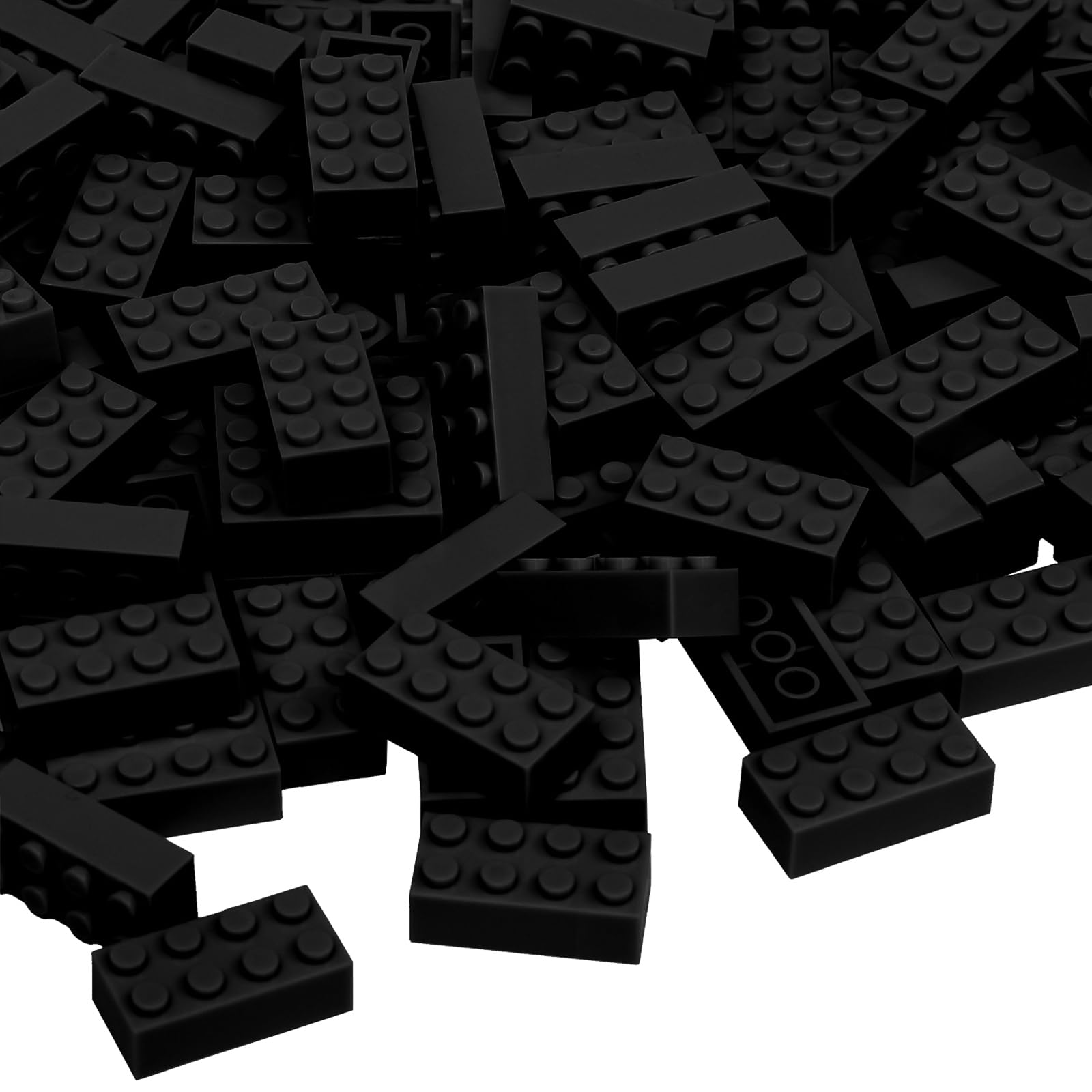 Unirolic Classic Building Bricks, 100 Piece 2X4 Building Blocks Stem Creative Building Toys Compatible With All Major Brands, Moc Building Bricks Diy Play Set For Kids(Black)