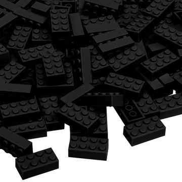 Unirolic Classic Building Bricks, 100 Piece 2X4 Building Blocks Stem Creative Building Toys Compatible With All Major Brands, Moc Building Bricks Diy Play Set For Kids(Black)