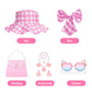 Addacos Girls Princess Costume Halloween Dress Up From Doll Movie With Accessories (Pink, 130 (6-7T))