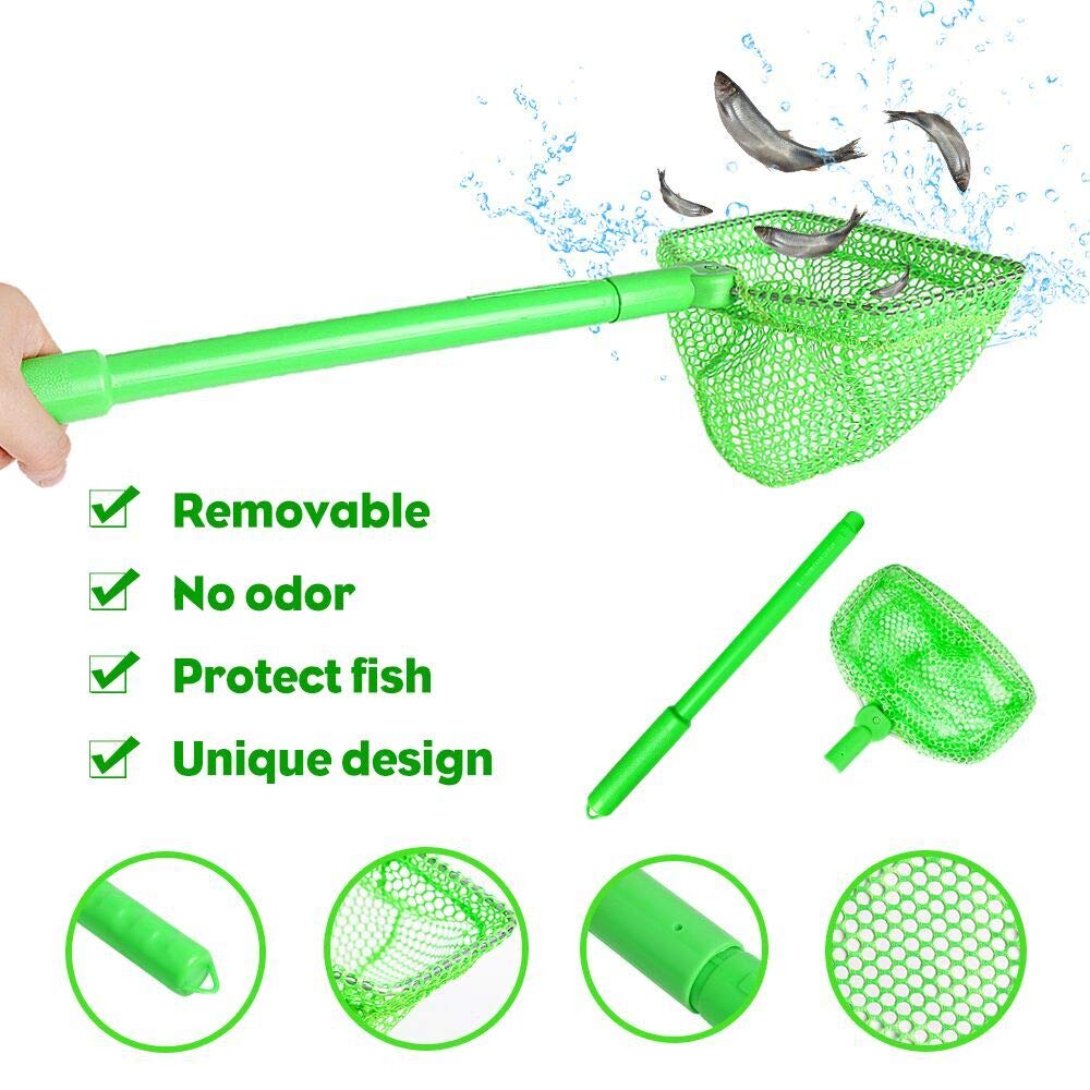 Fishing Net, TSYAN 4 Pack Bug Net Catching Crab Insect Nets Beach Toys Floating Bait Butterflies Colorful Nets for Kids Outdoor