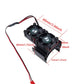 REhobby RC Motor Fan Radiator Aluminum Heat Sink Twin Cooling Fan for 1/10 RC Car 540/550 Track HSP HPI Wltoys Himoto Tamiya (Bl