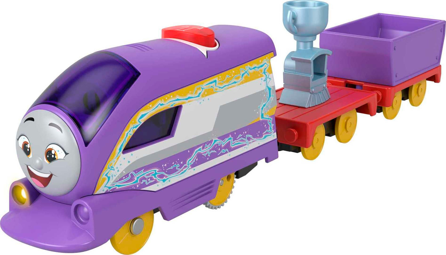 THOMAS & FRIENDS Motorized Toy Train Talking Kana Engine with Sounds, Cargo Car, Standard Size, Plastic, Ages 3+