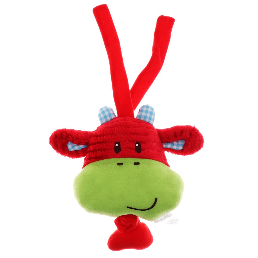 Bnf Animals Doll Bed Pram Hang Stroller Music Box Music Bell Hangs Red Bullbaby | Toys For Baby | Developmental Baby Toys1 Set W