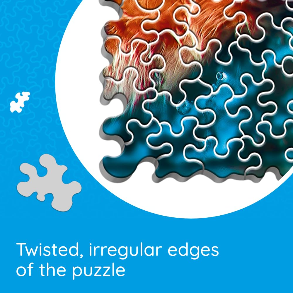 Trefl 600 Piece Crazy Shape Jigsaw Puzzle Facing a Tiger Multicolor
