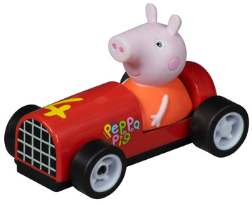 Carrera First Peppa Pig - Kids Granprix Slot Car Race Track With Spinners - Includes Peppa Pig And George Cars - Battery-Powered Beginner Racing Set For Kids Ages 3 Years And Up
